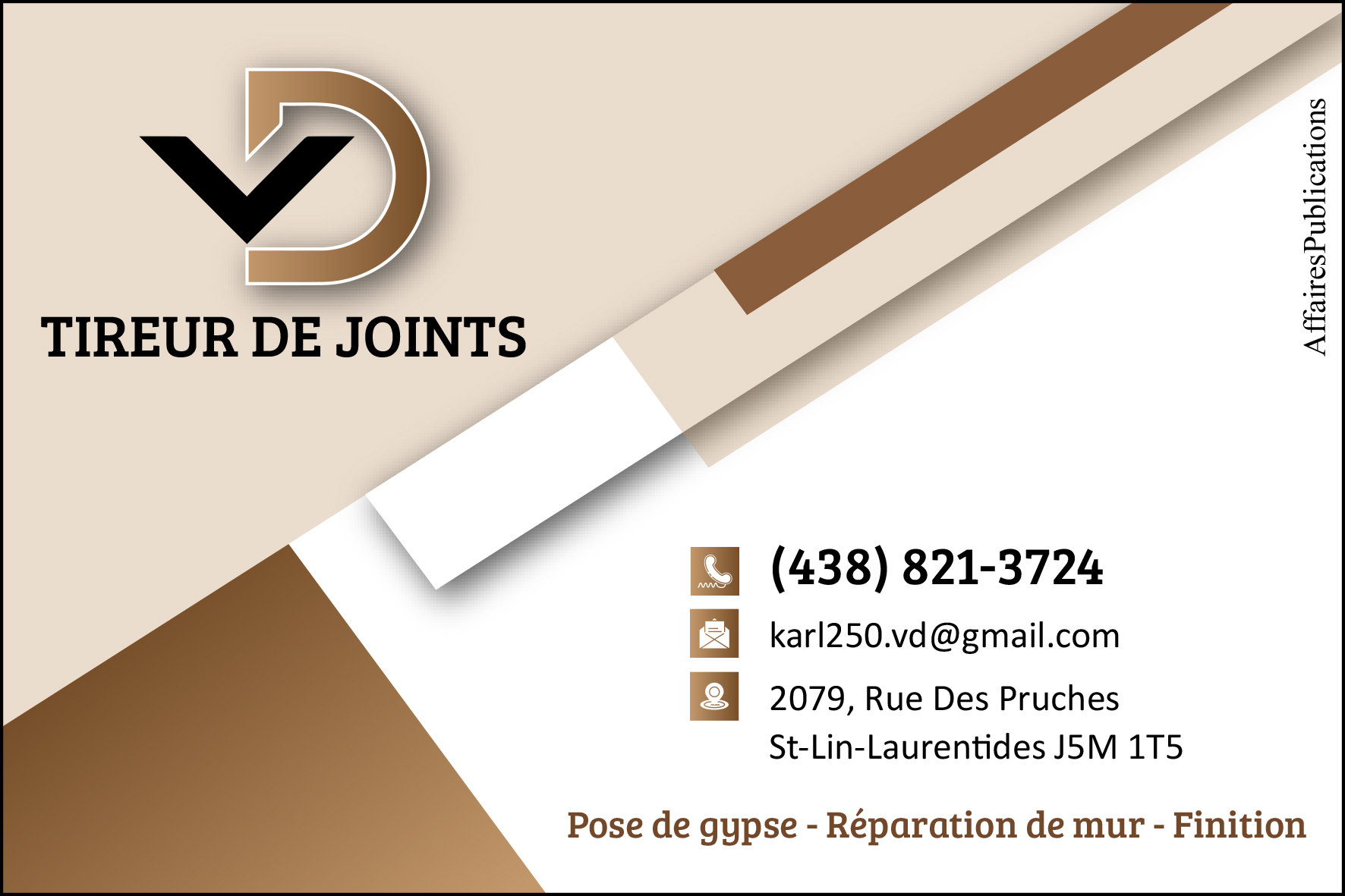 TIREUR DE JOINTS V.D INC