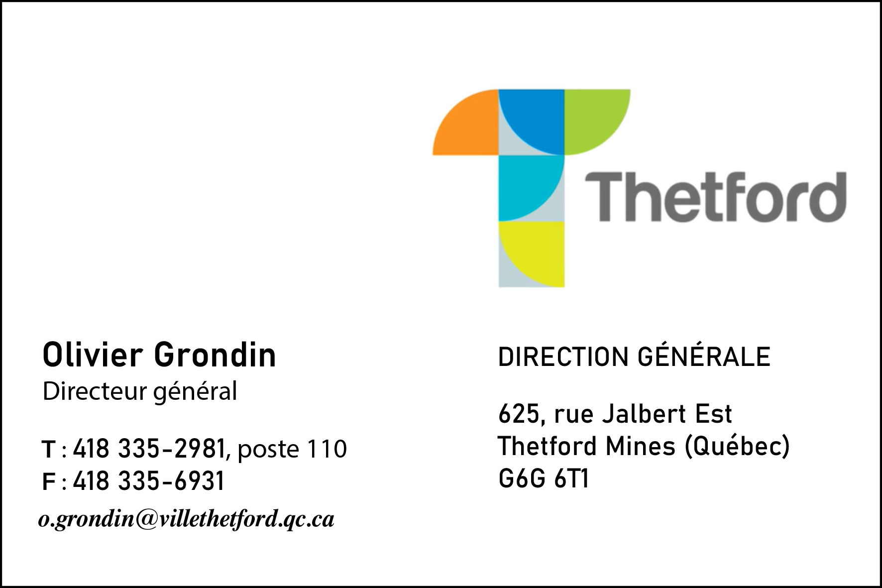 VILLE DE THETFORD MINES
