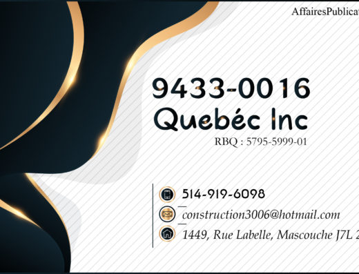 9433-0016 QUÉBEC INC