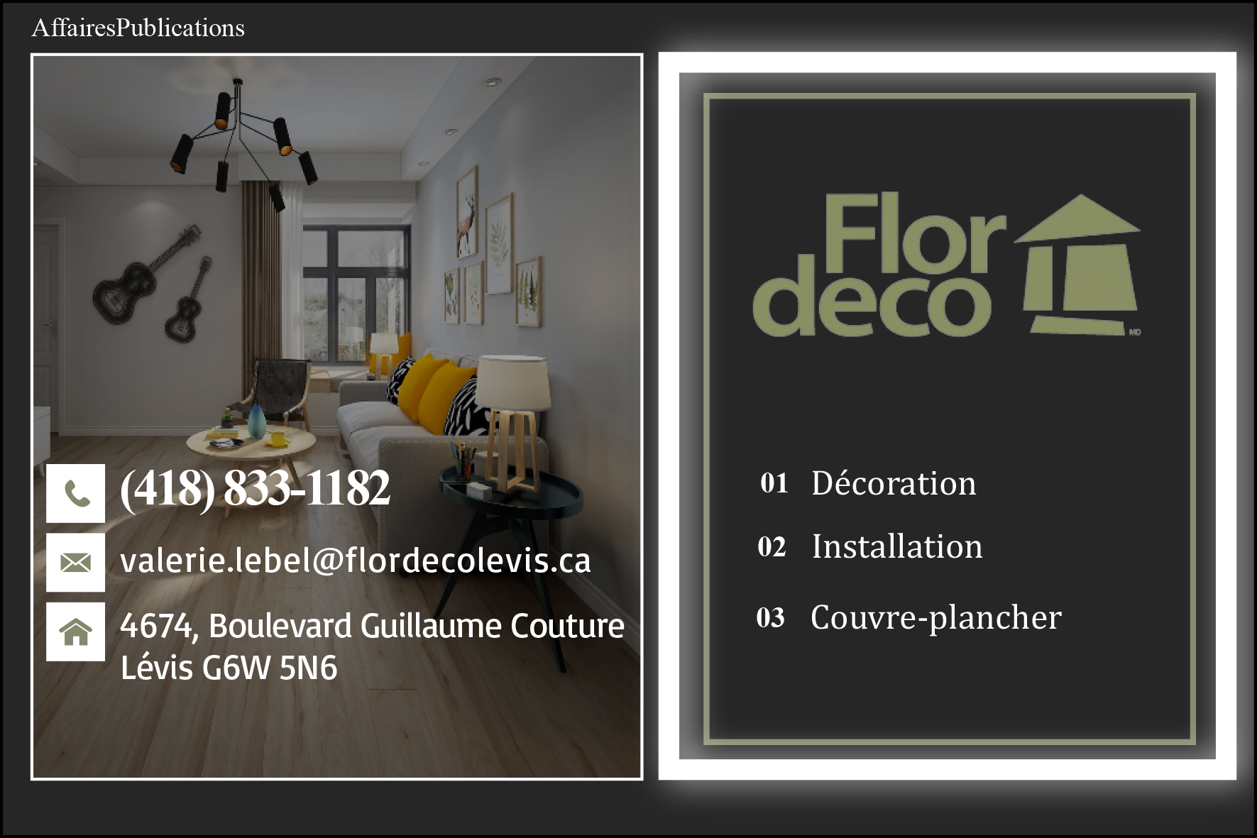 COUVRE-PLANCHERS DÉCO TENDANCE INC