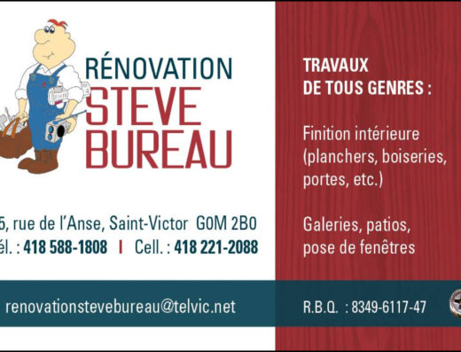 RÉNOVATION STEVE BUREAU <br/> 9283-7772 QUÉBEC INC