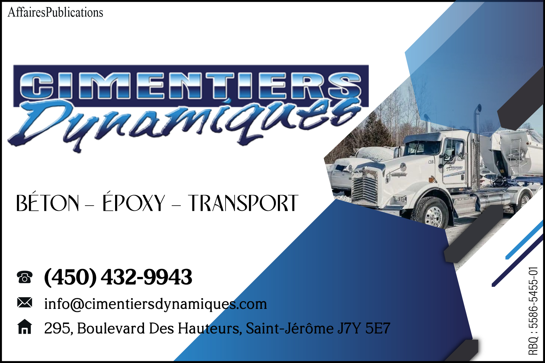 LES CIMENTIERS DYNAMIQUES INC