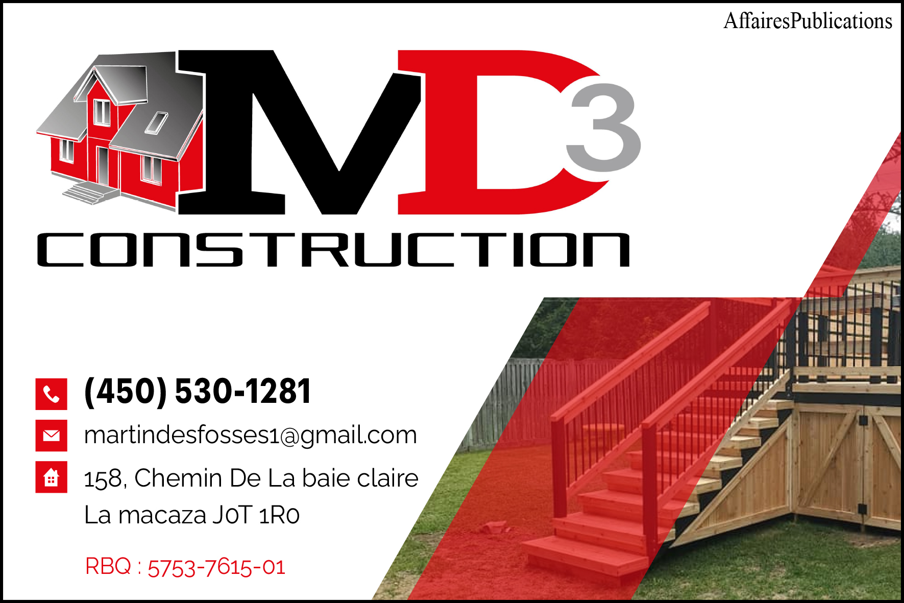 MD3 CONSTRUCTION9375-8647 QUÉBEC INC