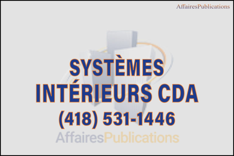 SYSTÈMES INTÉRIEURS CDA