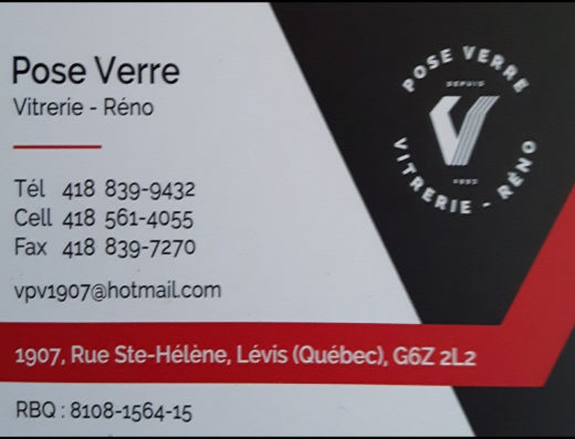VITRERIE POSE VERRE INC 9055-1987 QUÉBEC INC