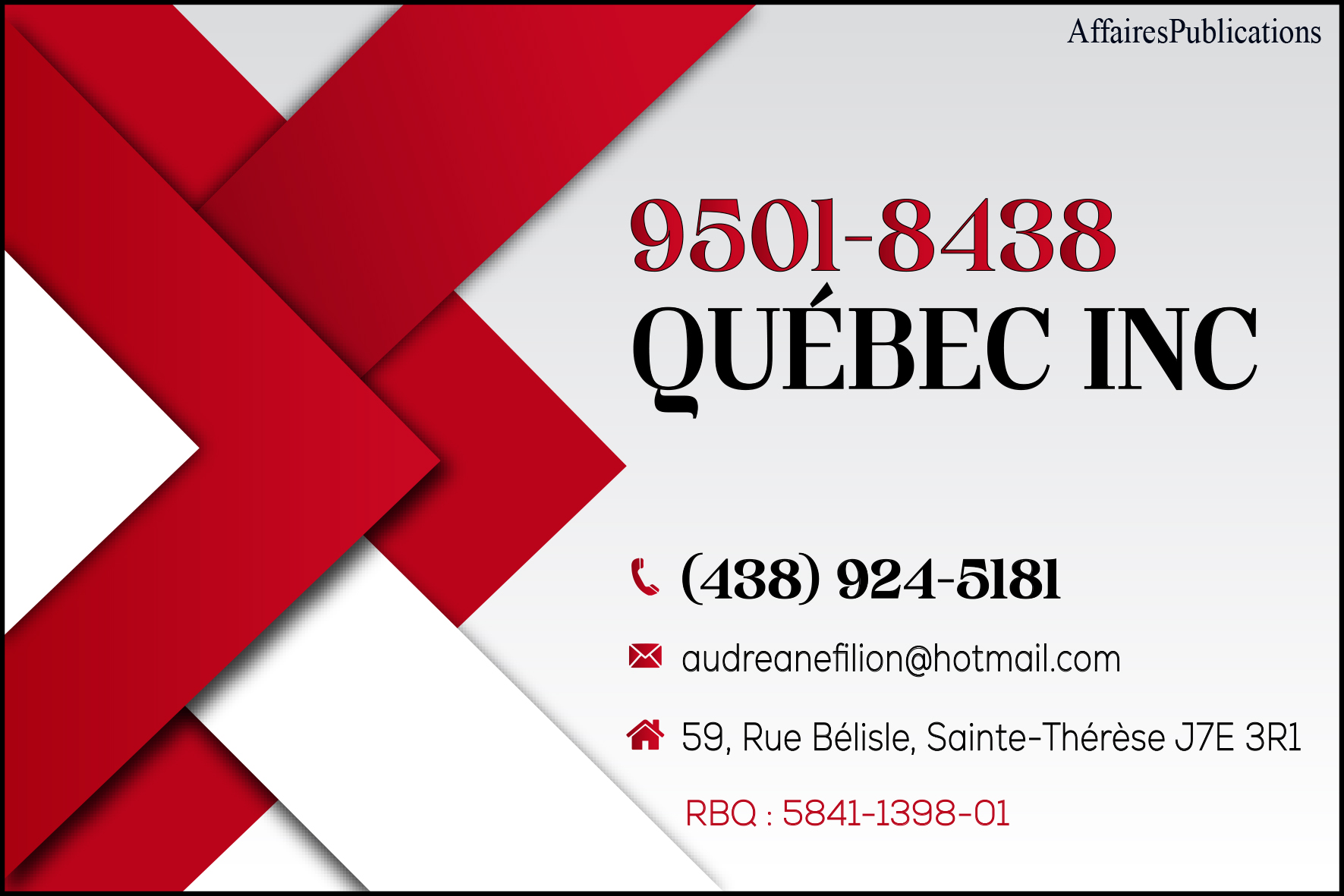 9501-8438 QUÉBEC INC