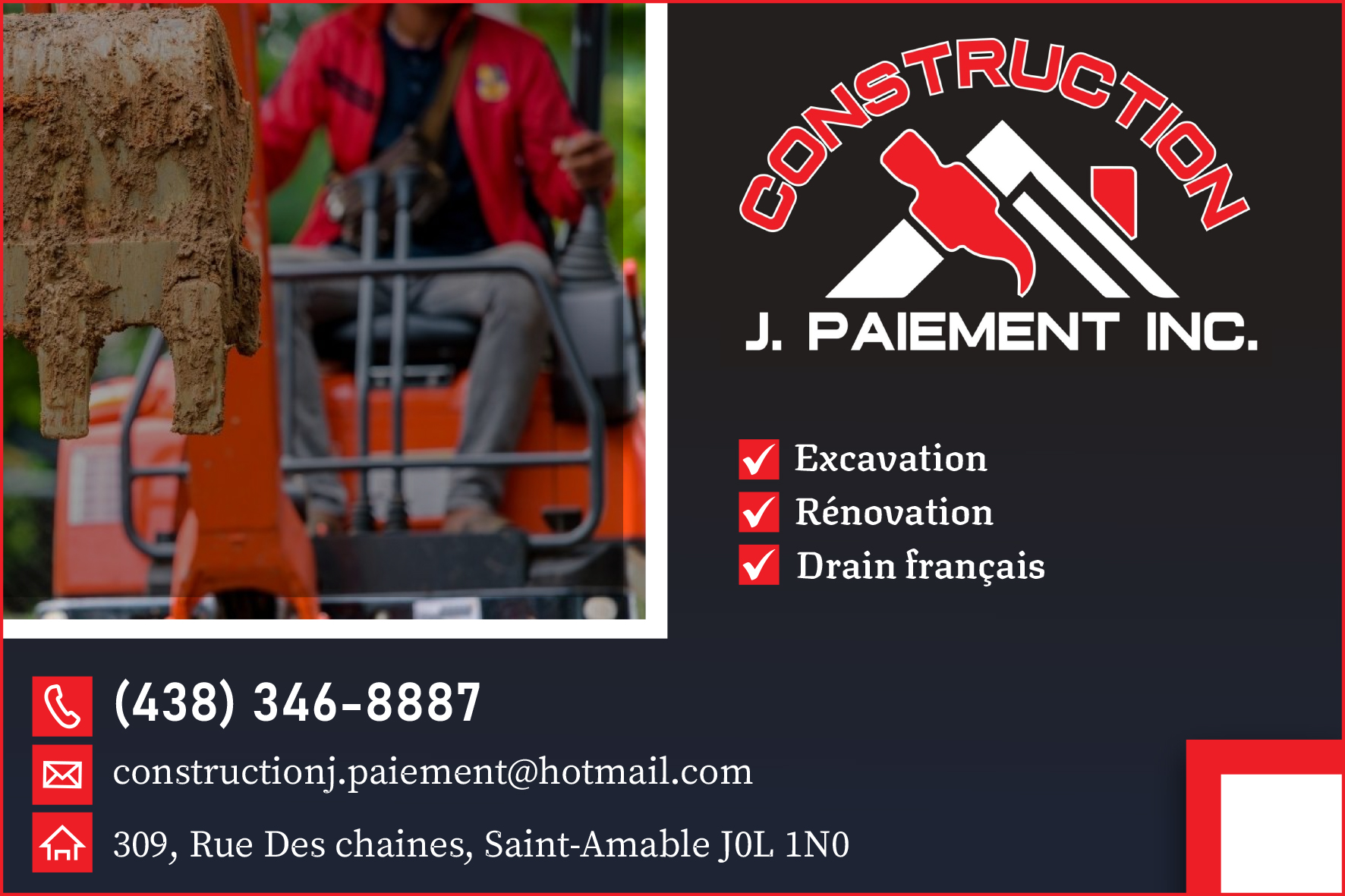 CONSTRUCTION J. PAIEMENT INC