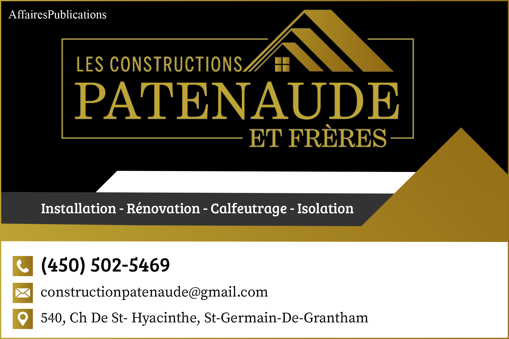 LES CONSTRUCTIONS PATENAUDE ET FRÈRES INC