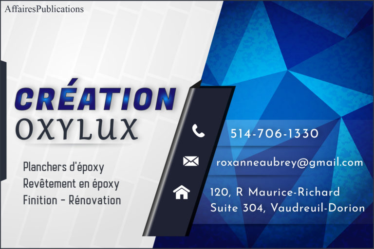 CRÉATION OXYLUX INC <br/> 9478-2901 QUÉBEC