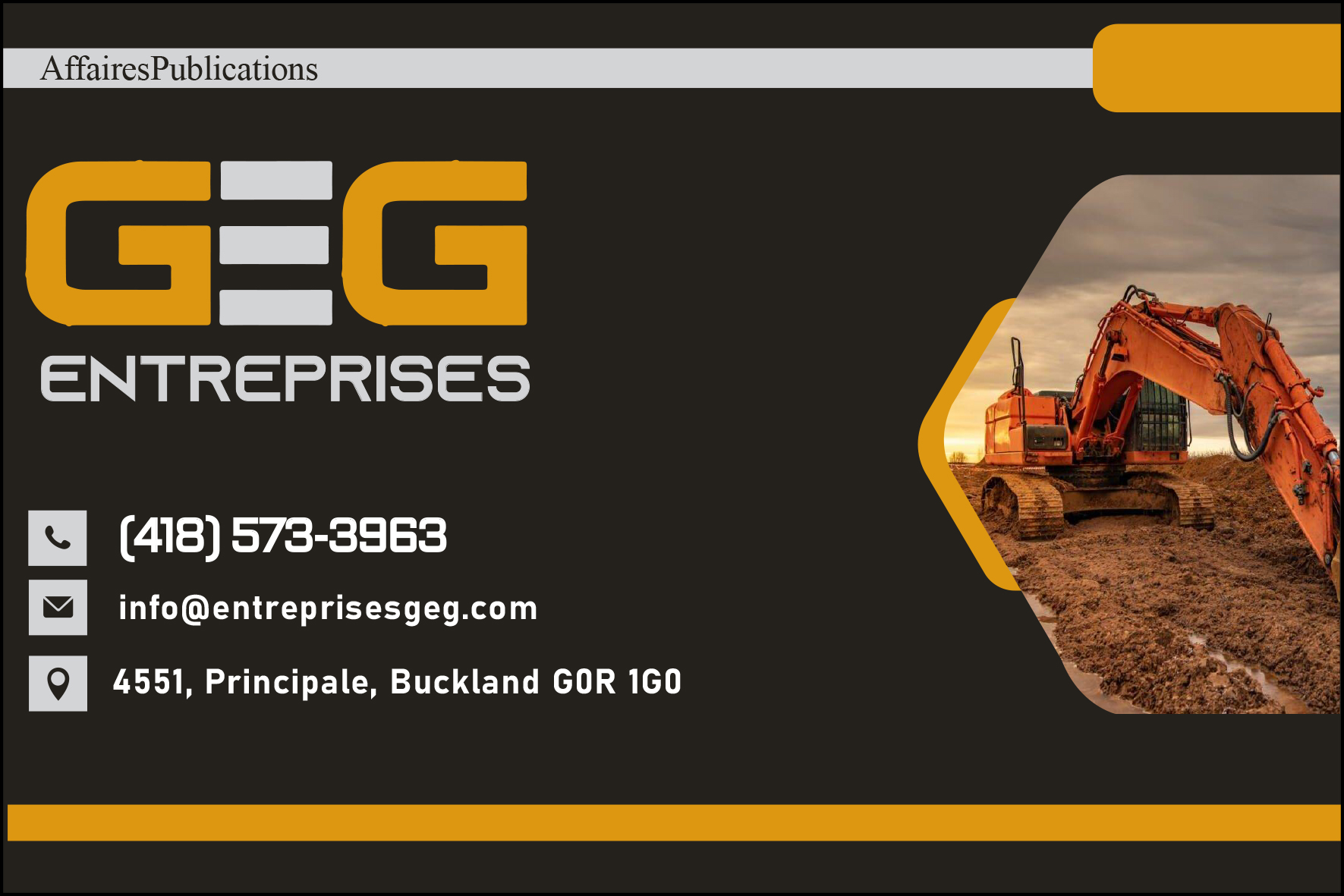 ENTREPRISES G E G INC