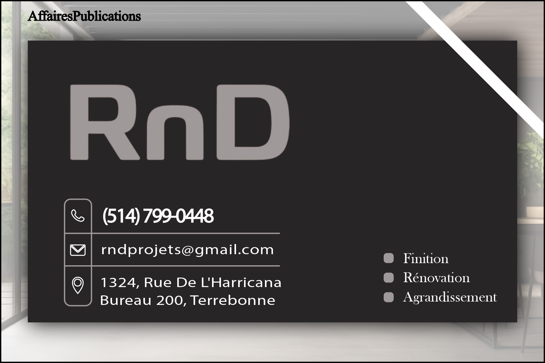 RND PROJETS DE CONSTRUCTION
