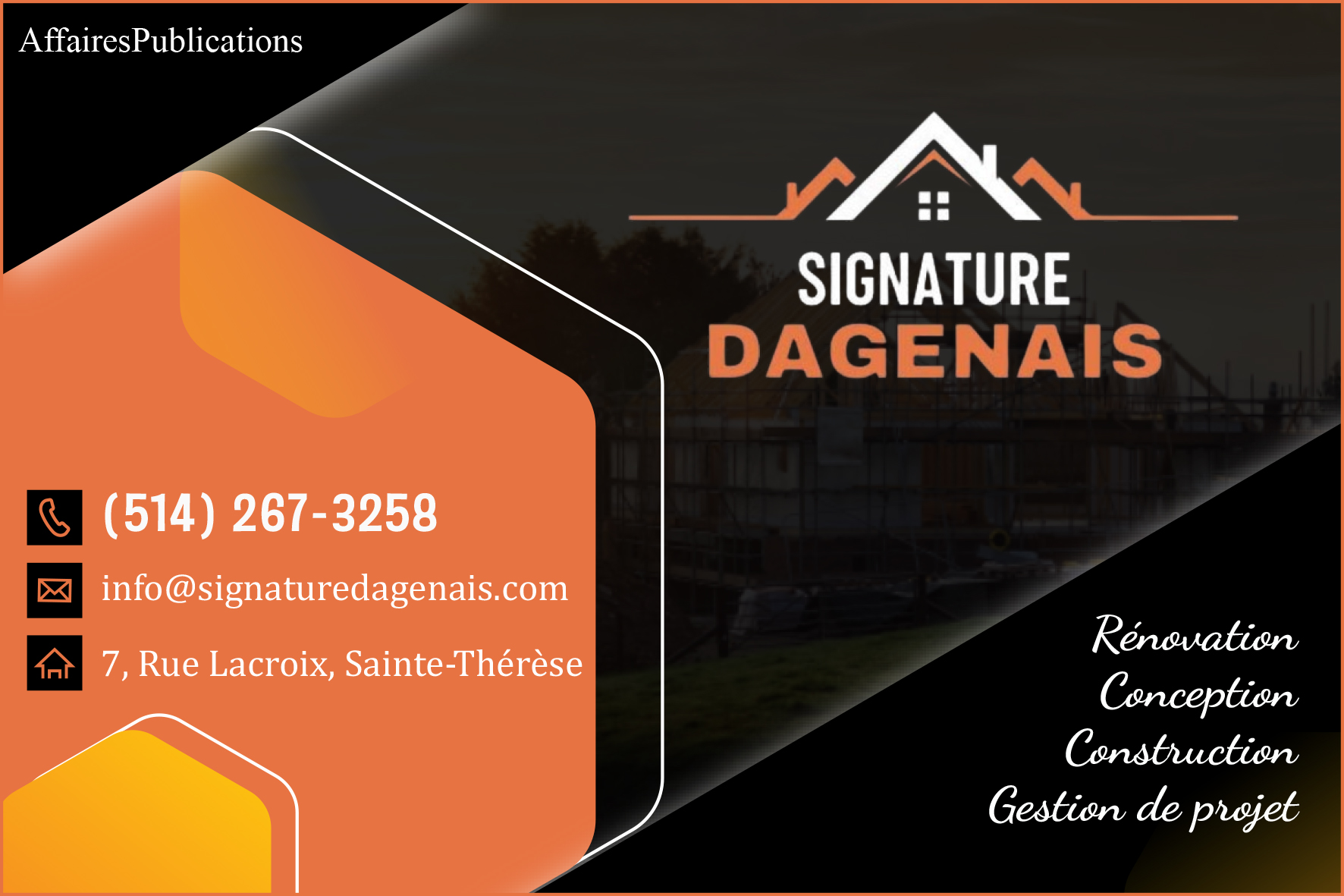 SIGNATURE DAGENAIS  9504-1059 QUÉBEC INC