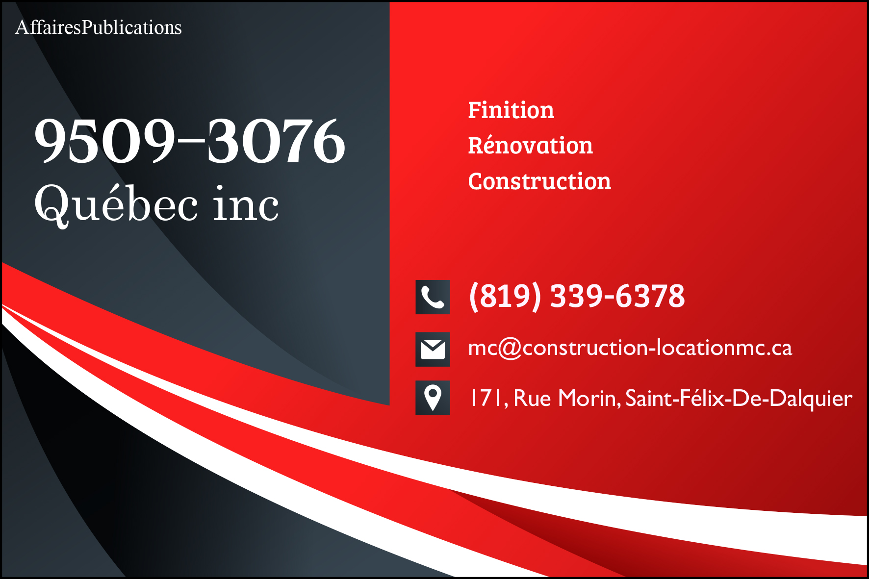 9509-3076 QUÉBEC INC