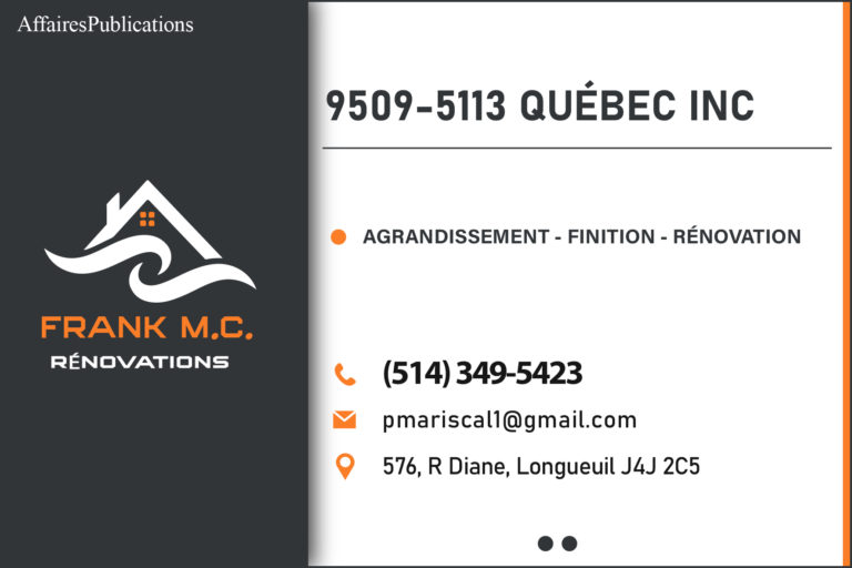 9509-5113 QUÉBEC INC