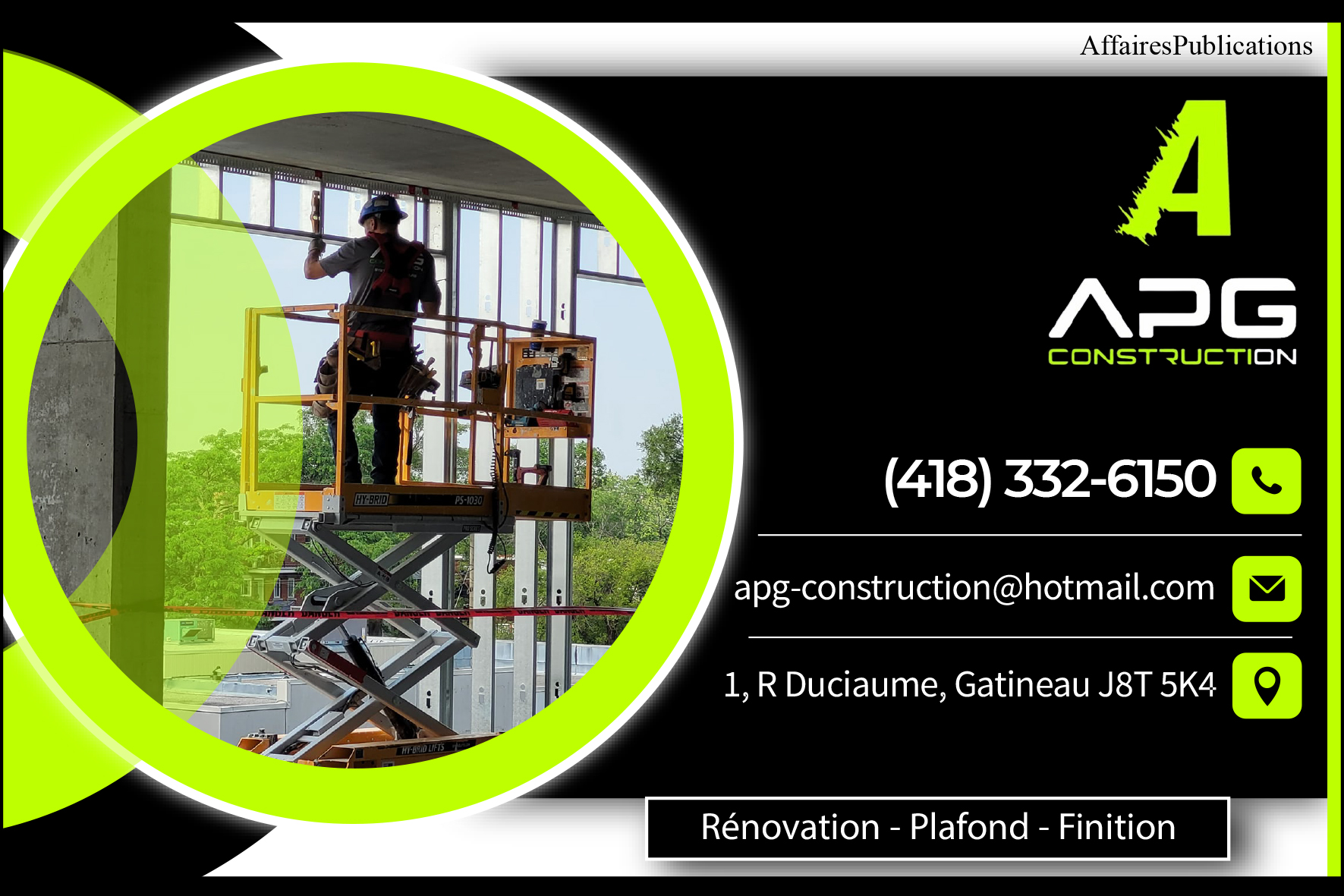 APG CONSTRUCTION INC