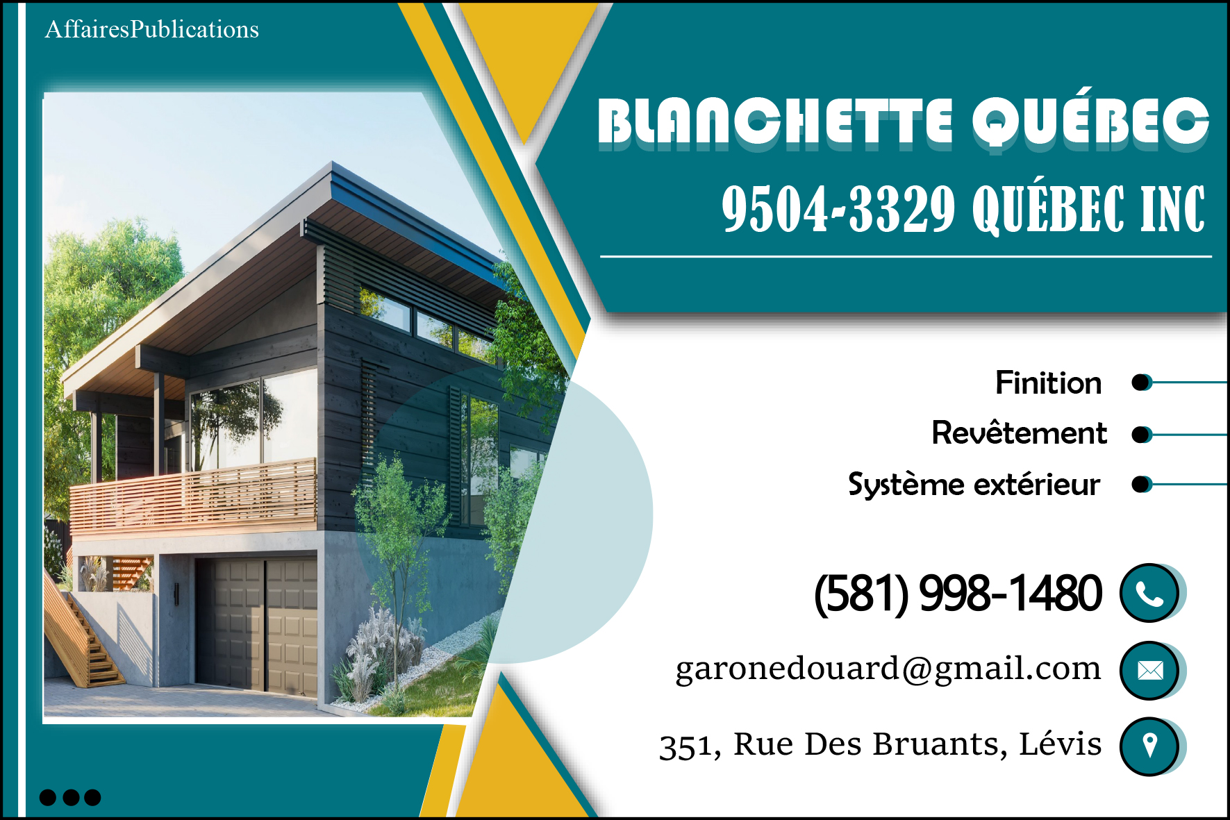 BLANCHETTE QUÉBEC  9504-3329 QUÉBEC INC