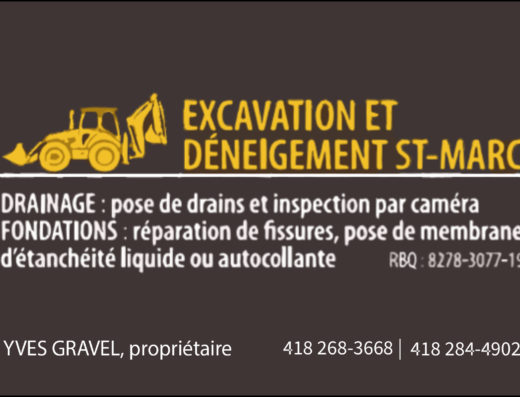 EXCAVATION ET DÉNEIGEMENT <br/> ST-MARC