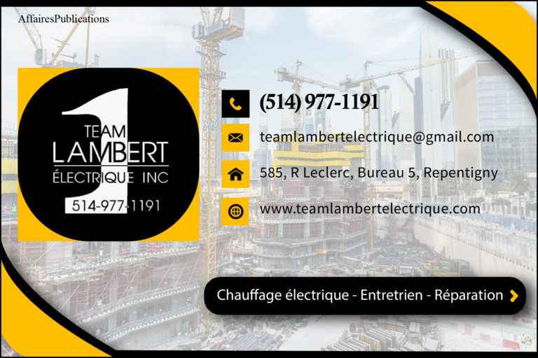 T.E.A.M. LAMBERT ÉLECTRIQUE <br/> 9381-4515 QUÉBEC INC