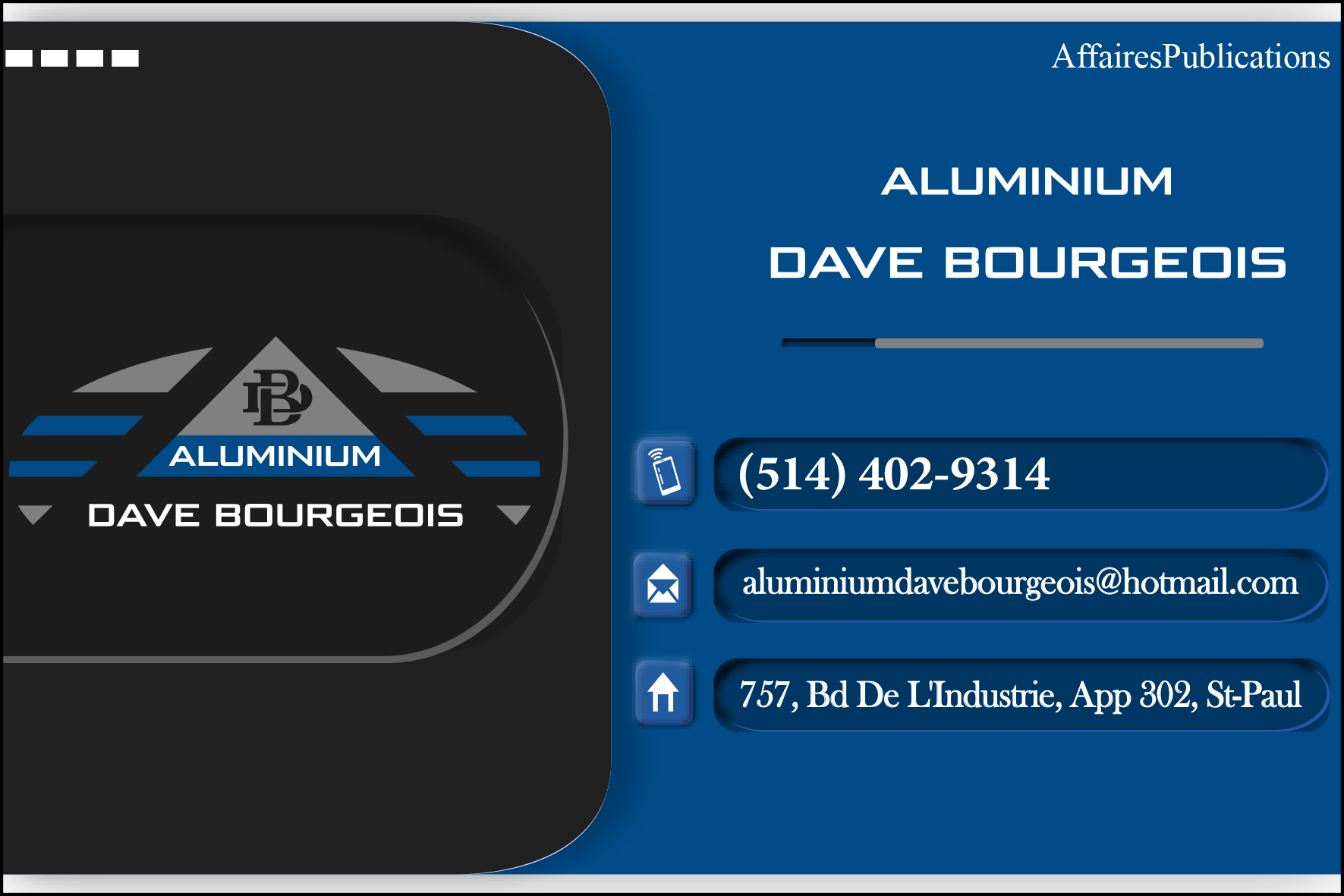 ALUMINIUM DAVE BOURGEOIS INC