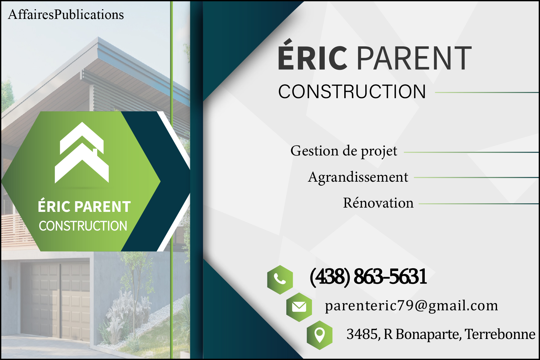 CONSTRUCTION ÉRIC PARENT INC