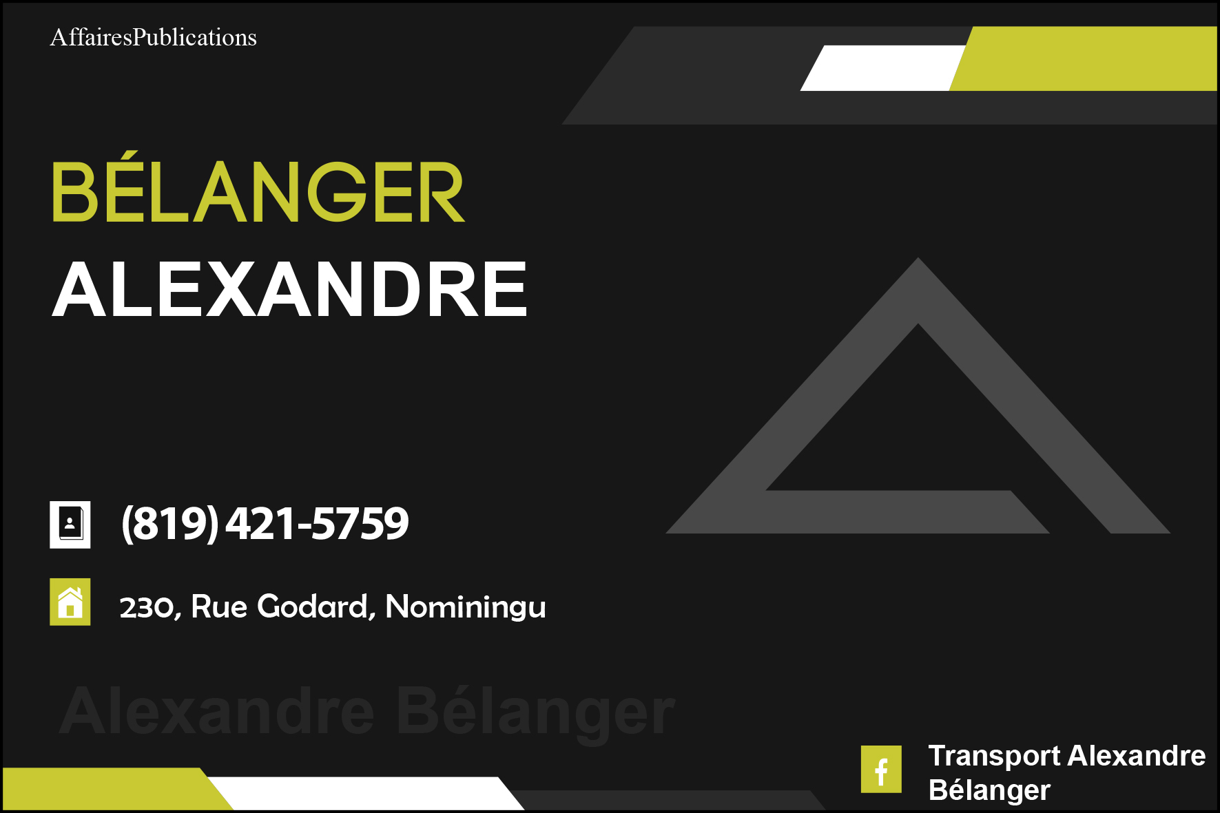 BÉLANGER ALEXANDRE