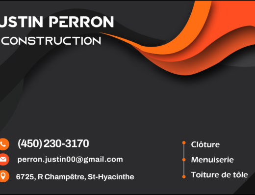 CONSTRUCTION JUSTIN PERRON