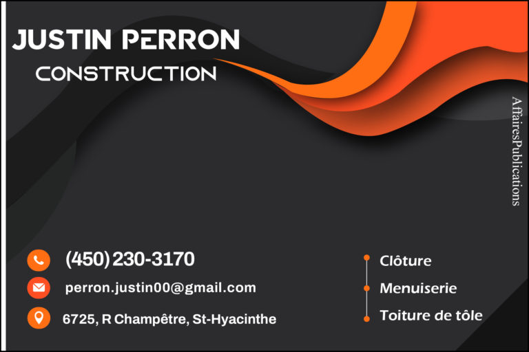 CONSTRUCTION JUSTIN PERRON