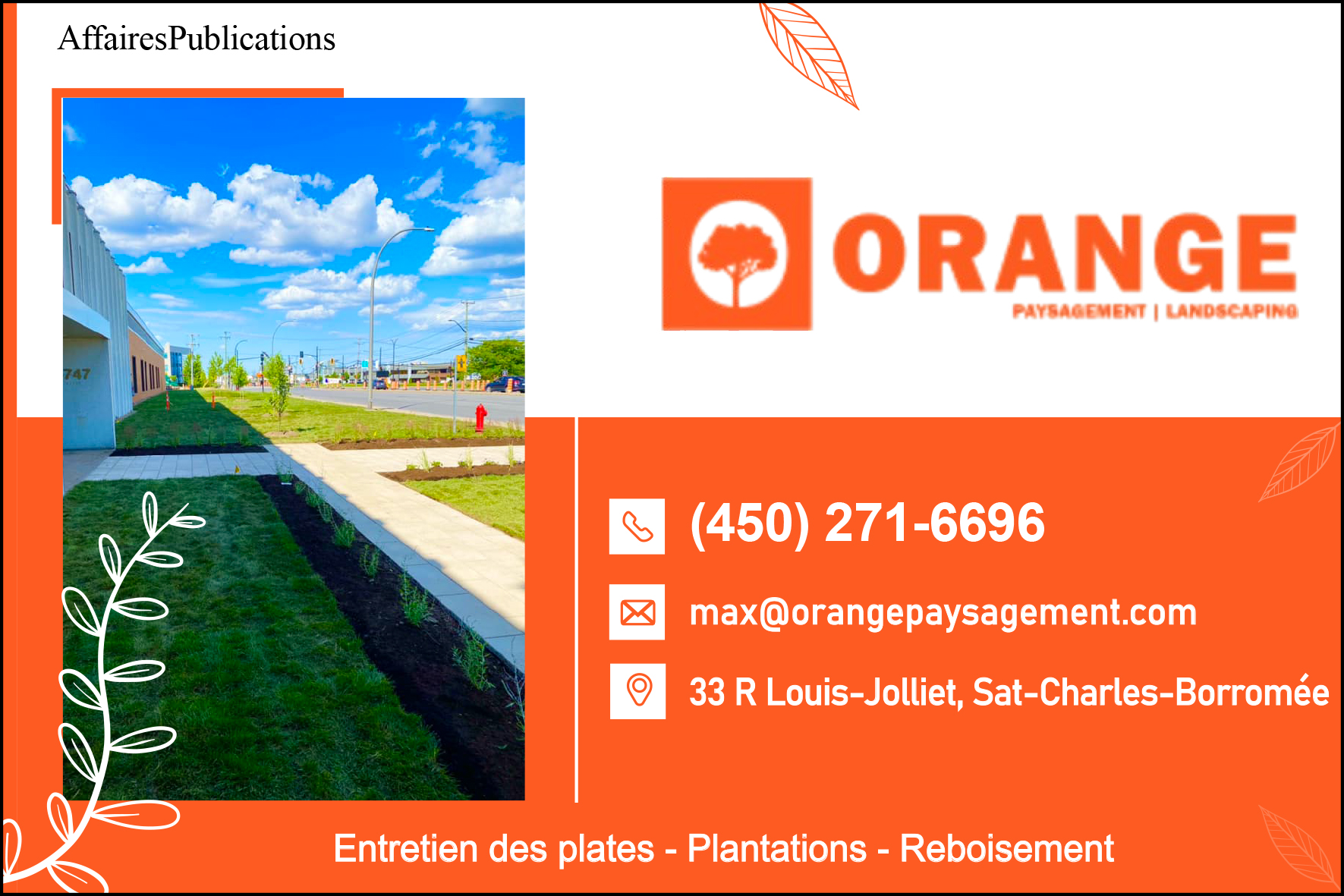 ORANGE PAYSAGEMENT INC