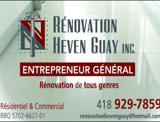 RÉNOVATION HEVEN GUAY <br/> 9219-8571 QUÉBEC INC