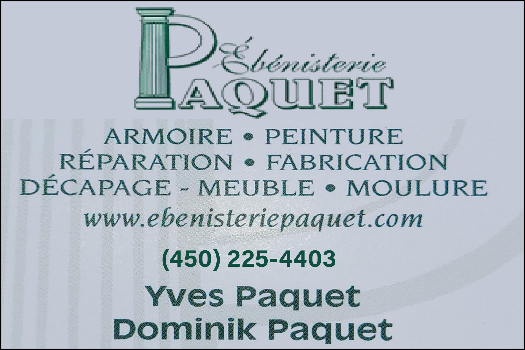 ÉBÉNISTERIE PAQUET