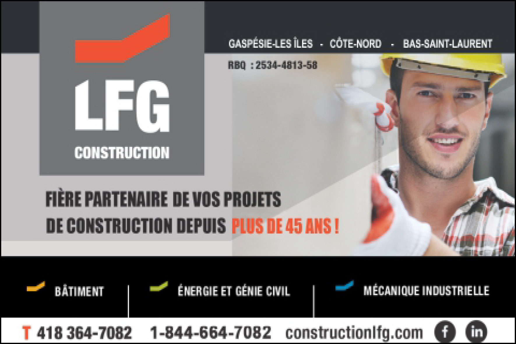 CONSTRUCTION L.F.G INC