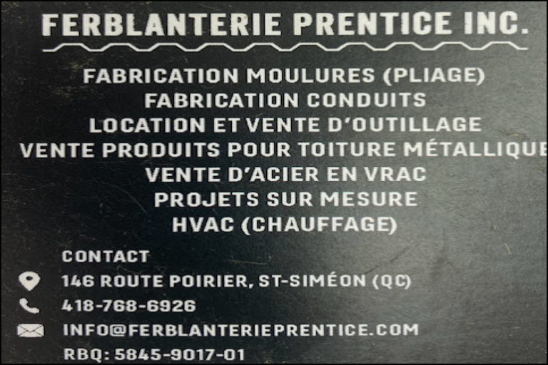 FERBLANTERIE PRENTICE INC