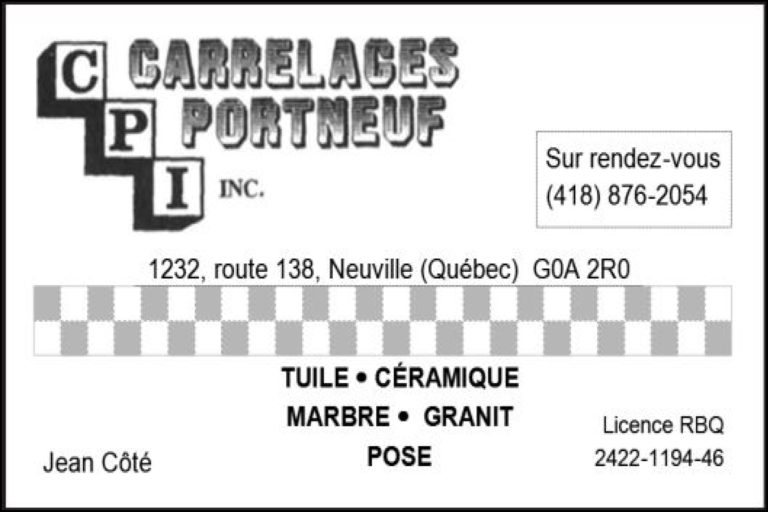LES CARRELAGES PORTNEUF INC