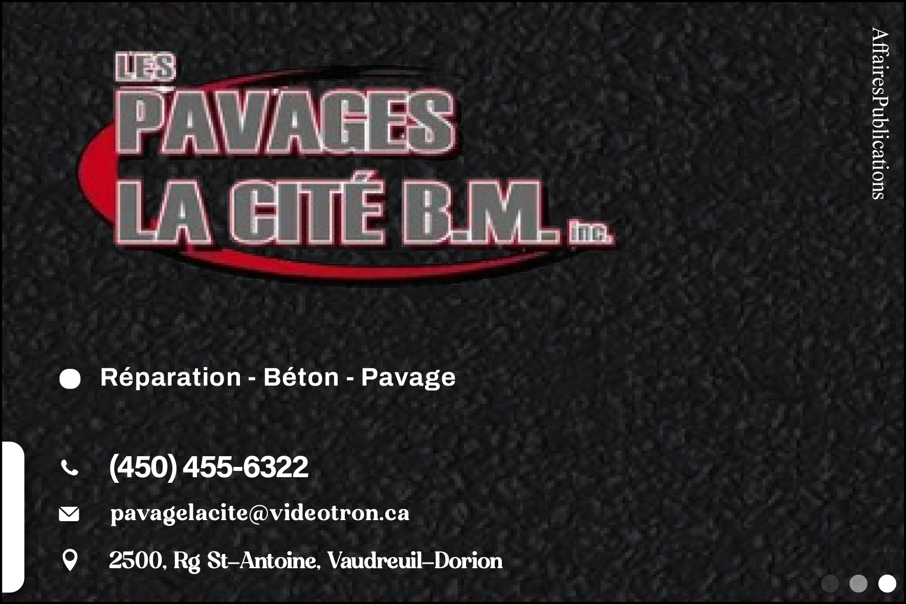 LES PAVAGES LA CITÉ B.M. INC