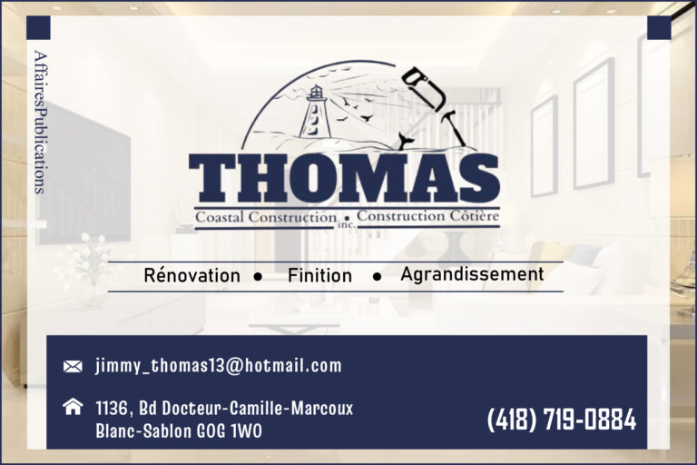 CONSTRUCTION CÔTIÈRE THOMAS INC