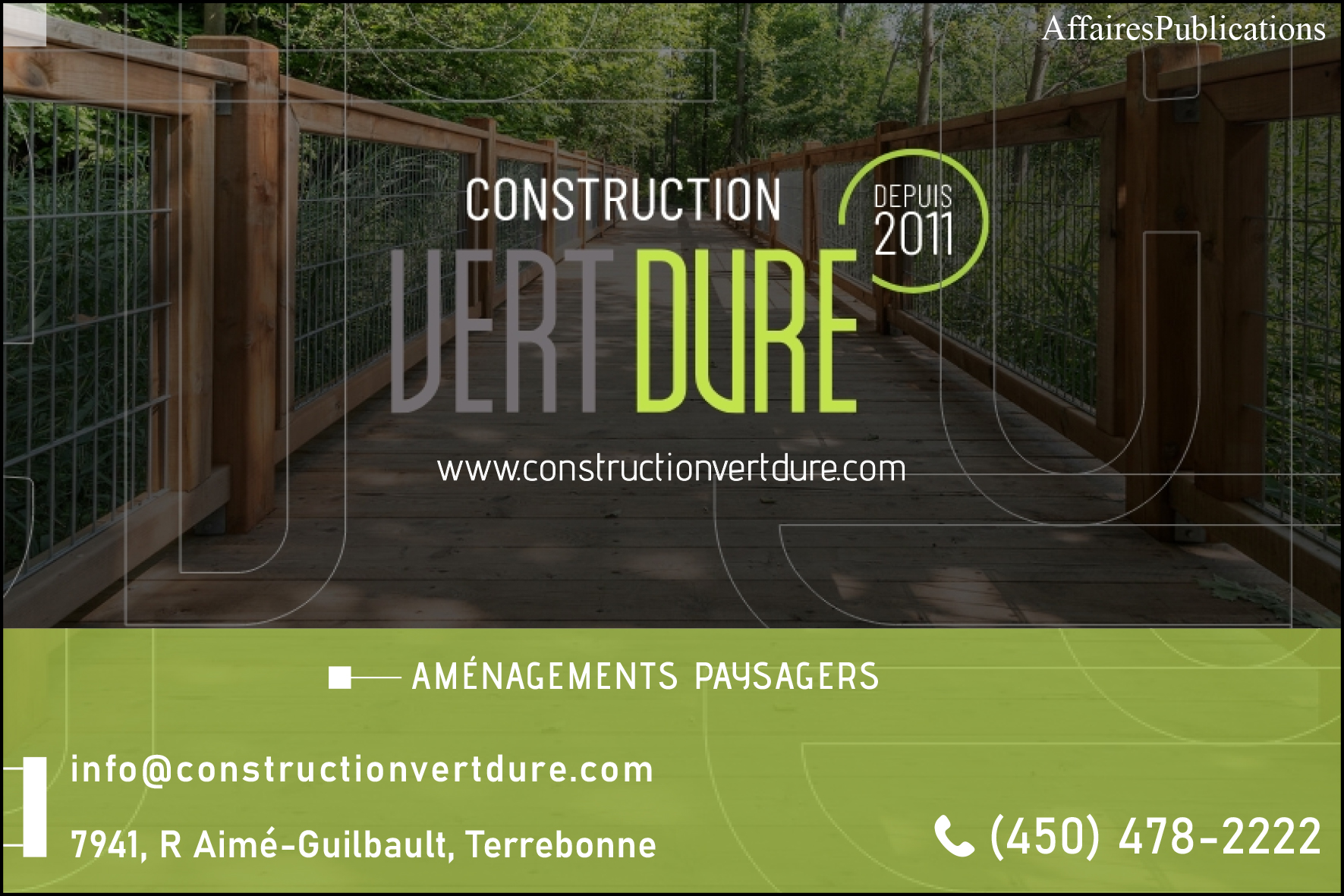 CONSTRUCTION VERT DURE INC