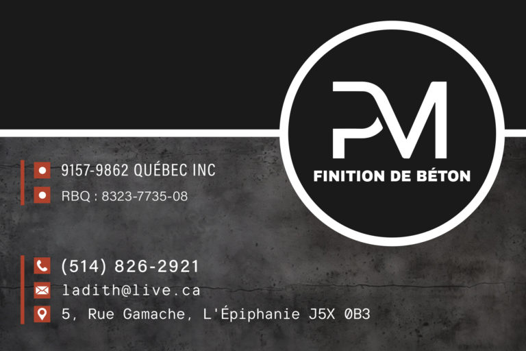 FINITION DE BÉTON PM 9157-9862 QUÉBEC INC