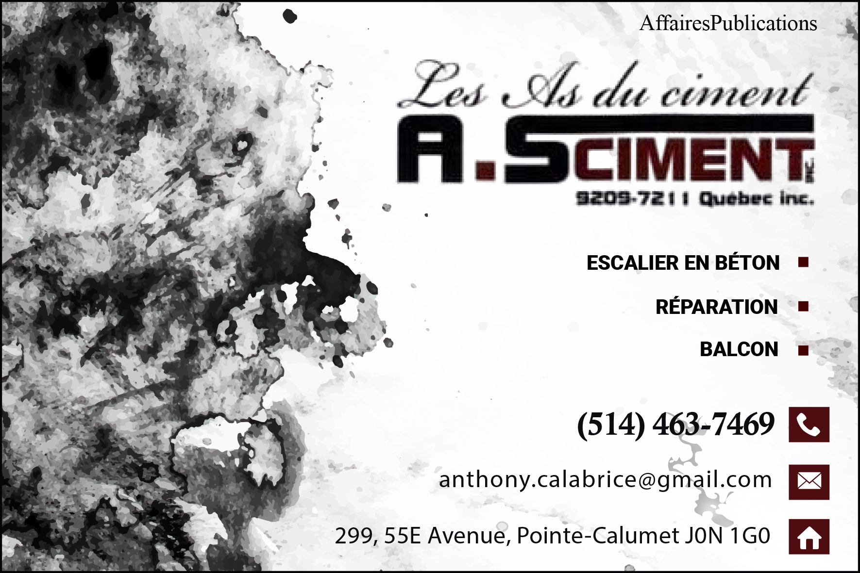 LES AS DU CIMENT  9209-7211 QUÉBEC INC
