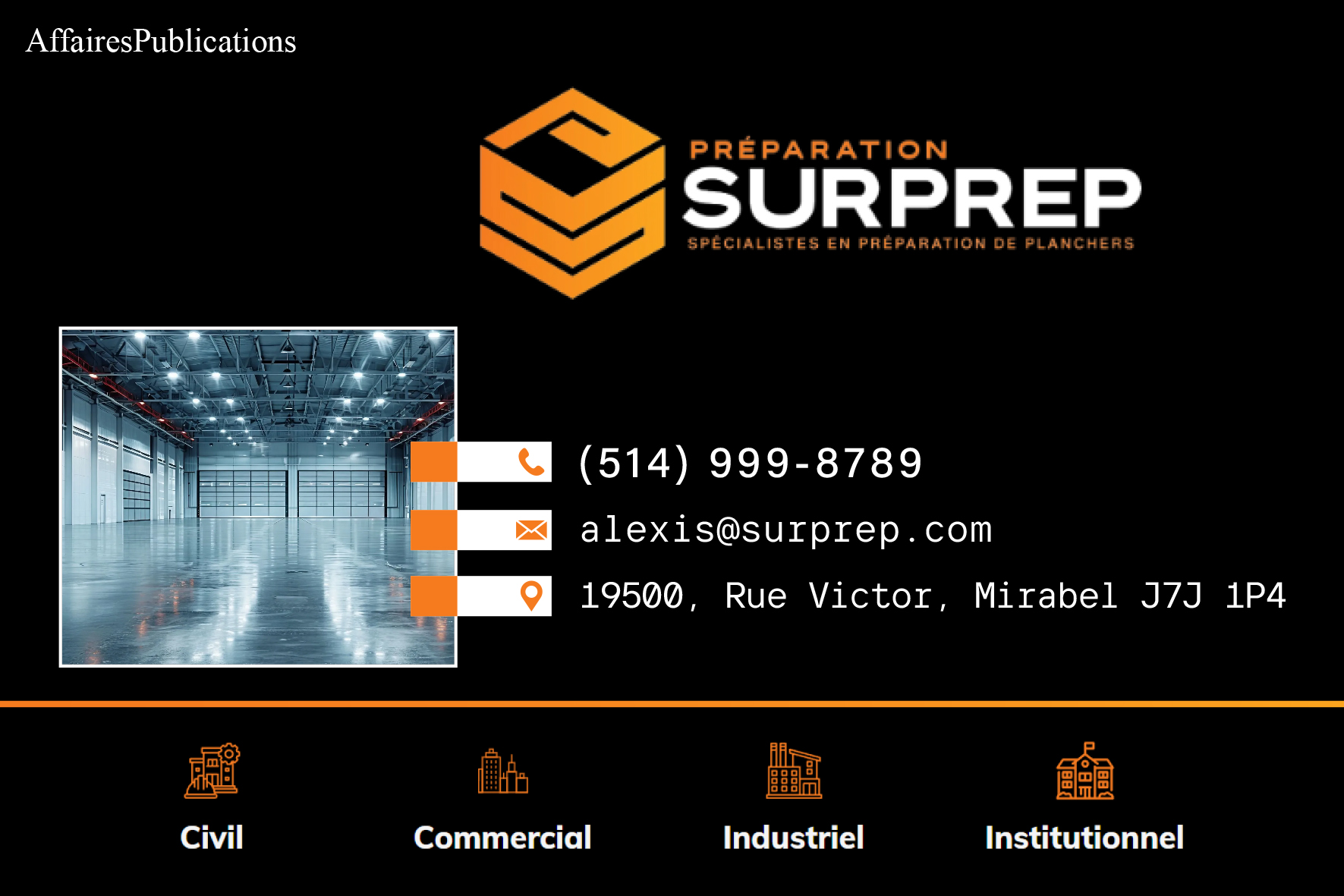 PRÉPARATION SURPREP INC