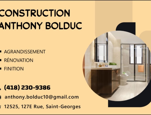 CONSTRUCTION ANTHONY BOLDUC