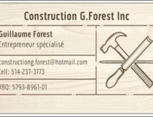 CONSTRUCTION G. FOREST INC