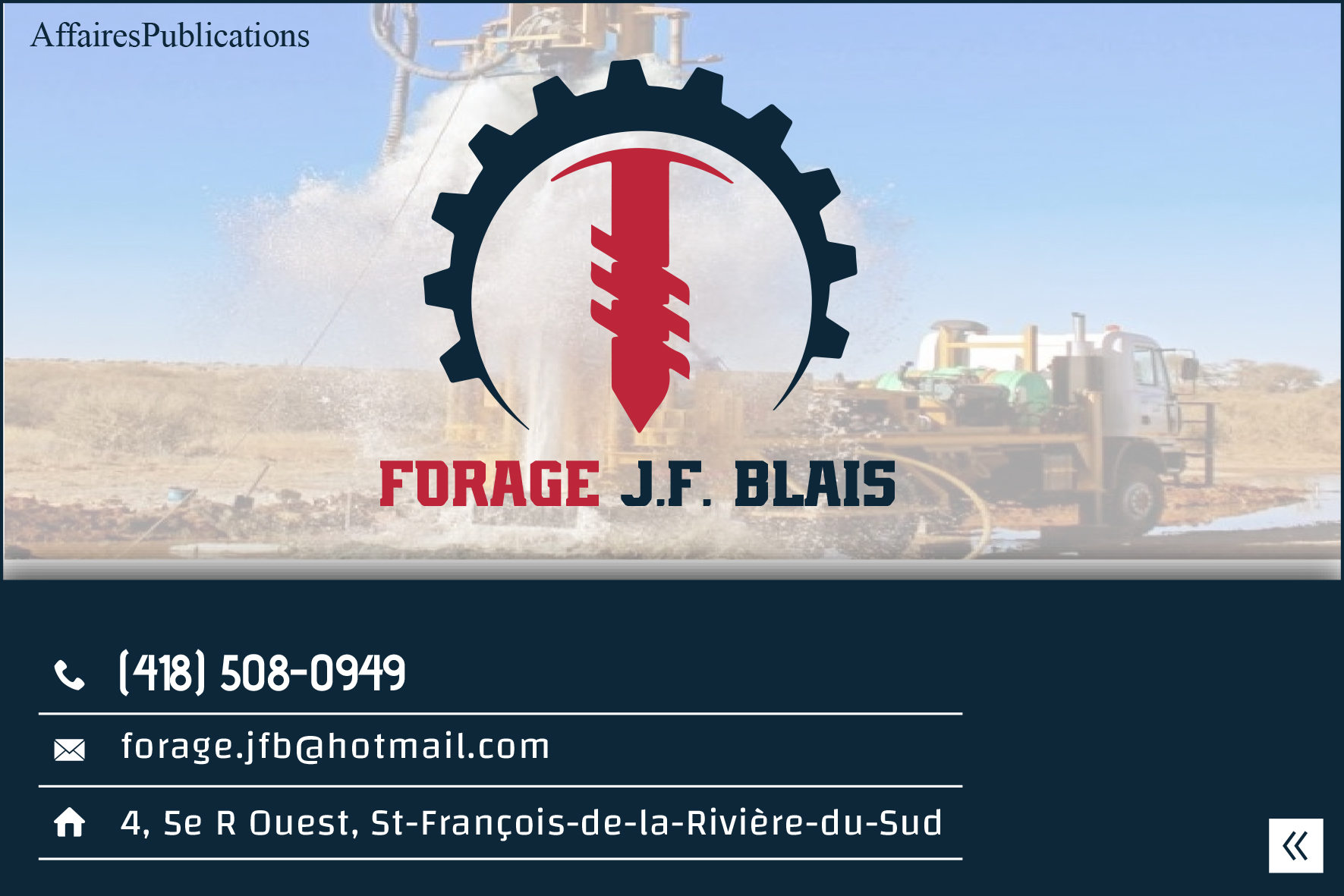 FORAGE J.F. BLAIS 9521-8673 QUÉBEC INC
