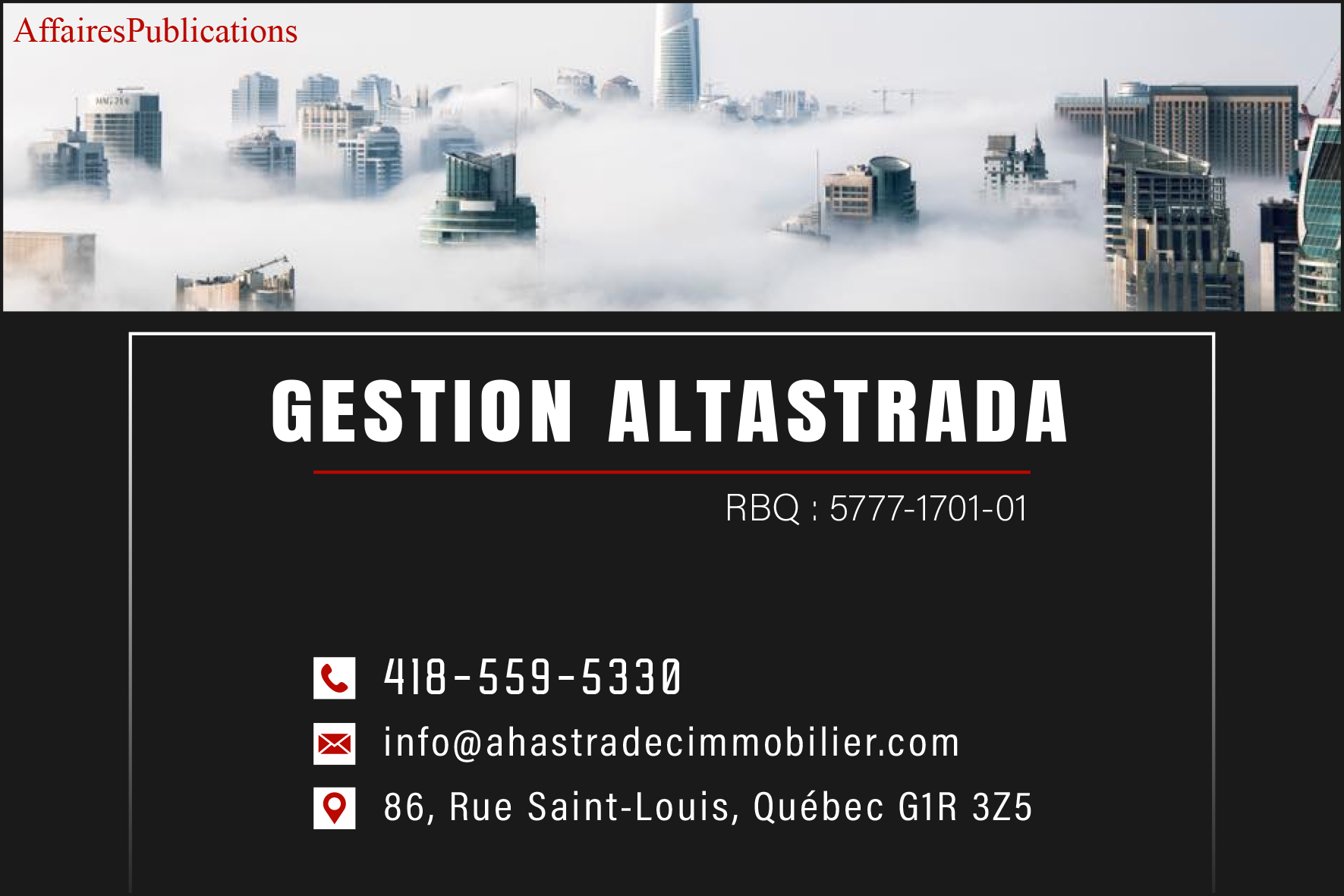 GESTION ALTASTRADA INC