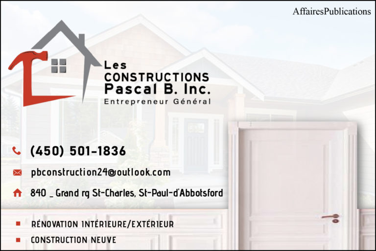 LES CONSTRUCTIONS PASCAL B. INC