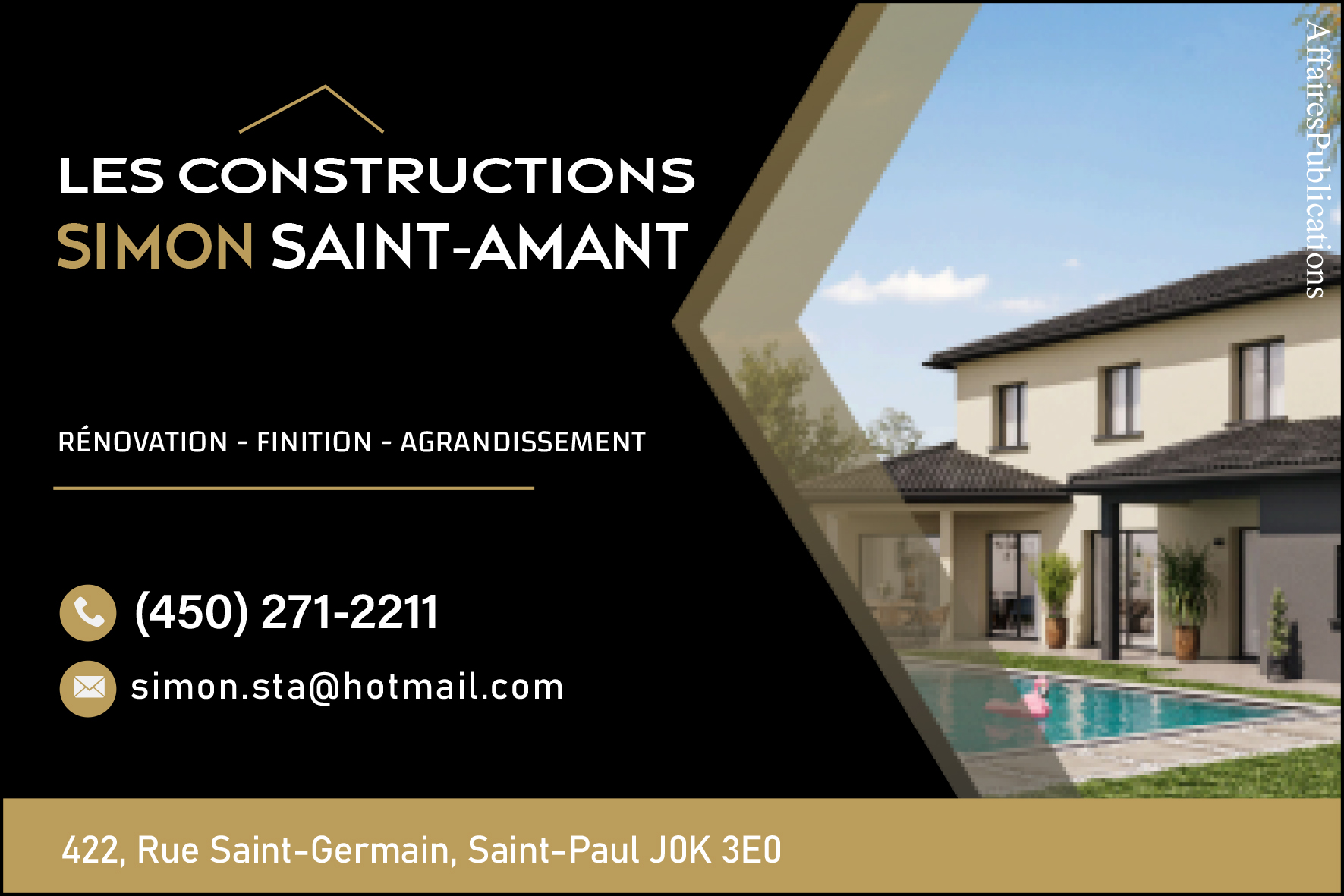 LES CONSTRUCTIONS SIMON SAINT-AMANT INC
