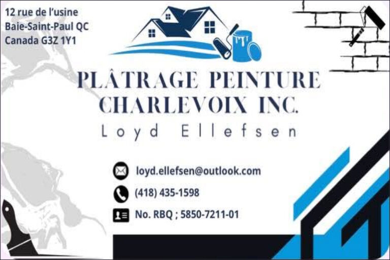 PLÂTRAGE PEINTURE CHARLEVOIX