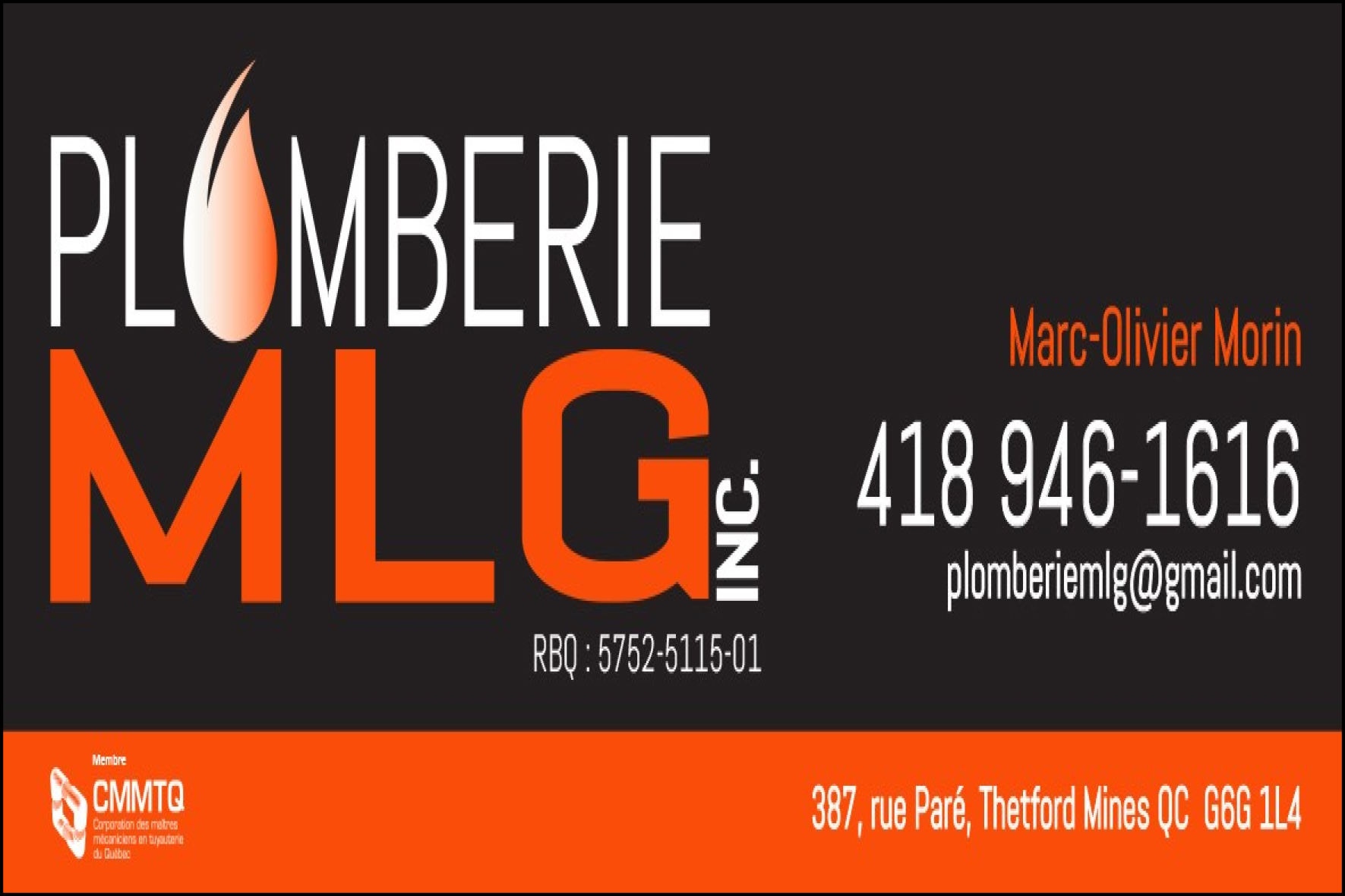 PLOMBERIE MLG INC