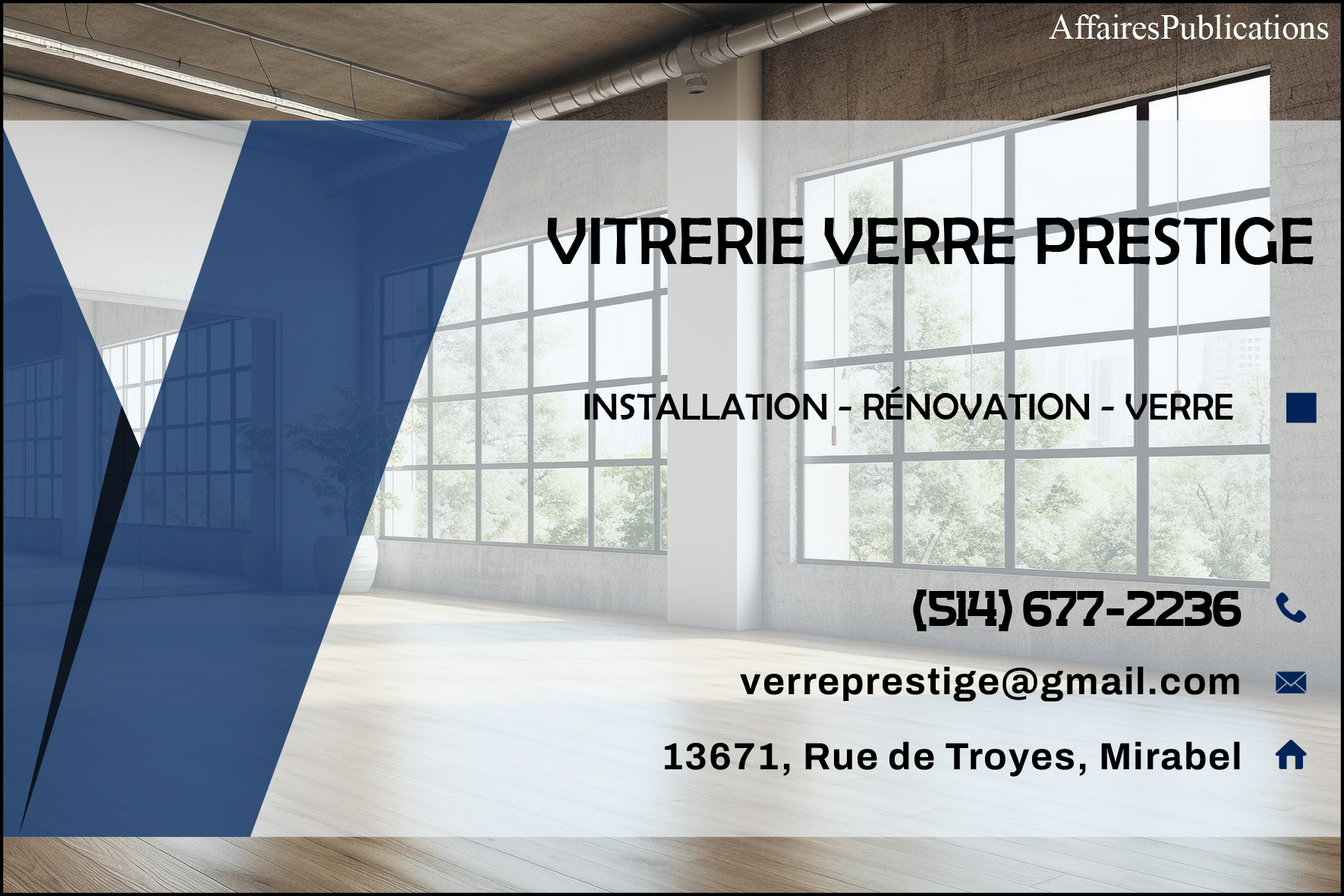 VITRERIE VERRE PRESTIGE INC