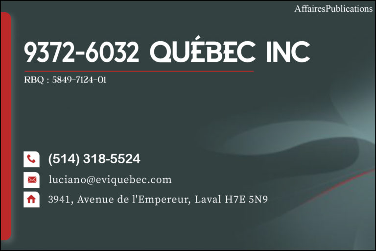 9372-6032 QUÉBEC INC