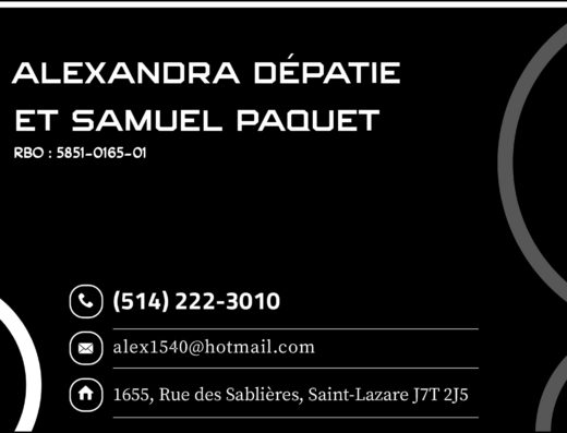 ALEXANDRA DÉPATIE ET </br> SAMUEL PAQUET